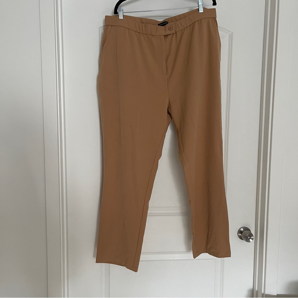 Universal Standard Woven Cigarette Pants Ice Coffee Size M (18-20)